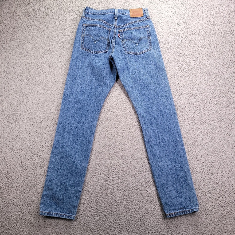 LEVIS 501 Jeans Womens Size 24 Skinny Mid Rise Button Fly "E" Premium Denim